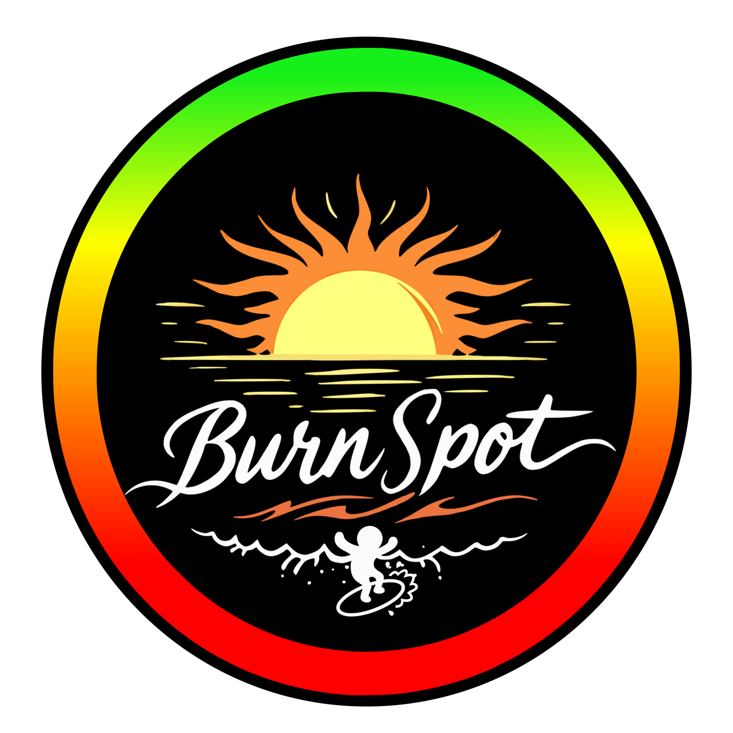 Sunset Surf Round Sticker