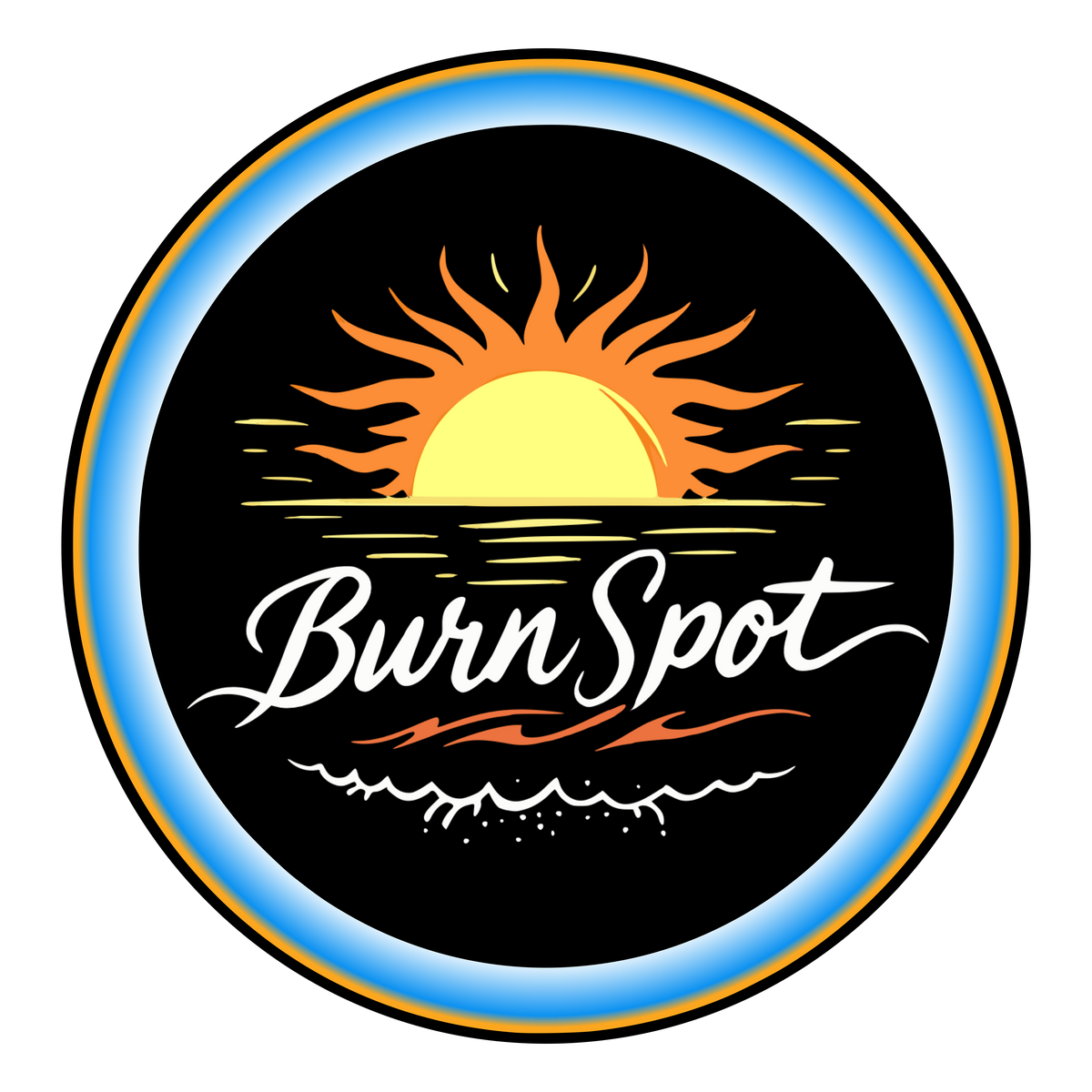 Sunset Logo Round Sticker